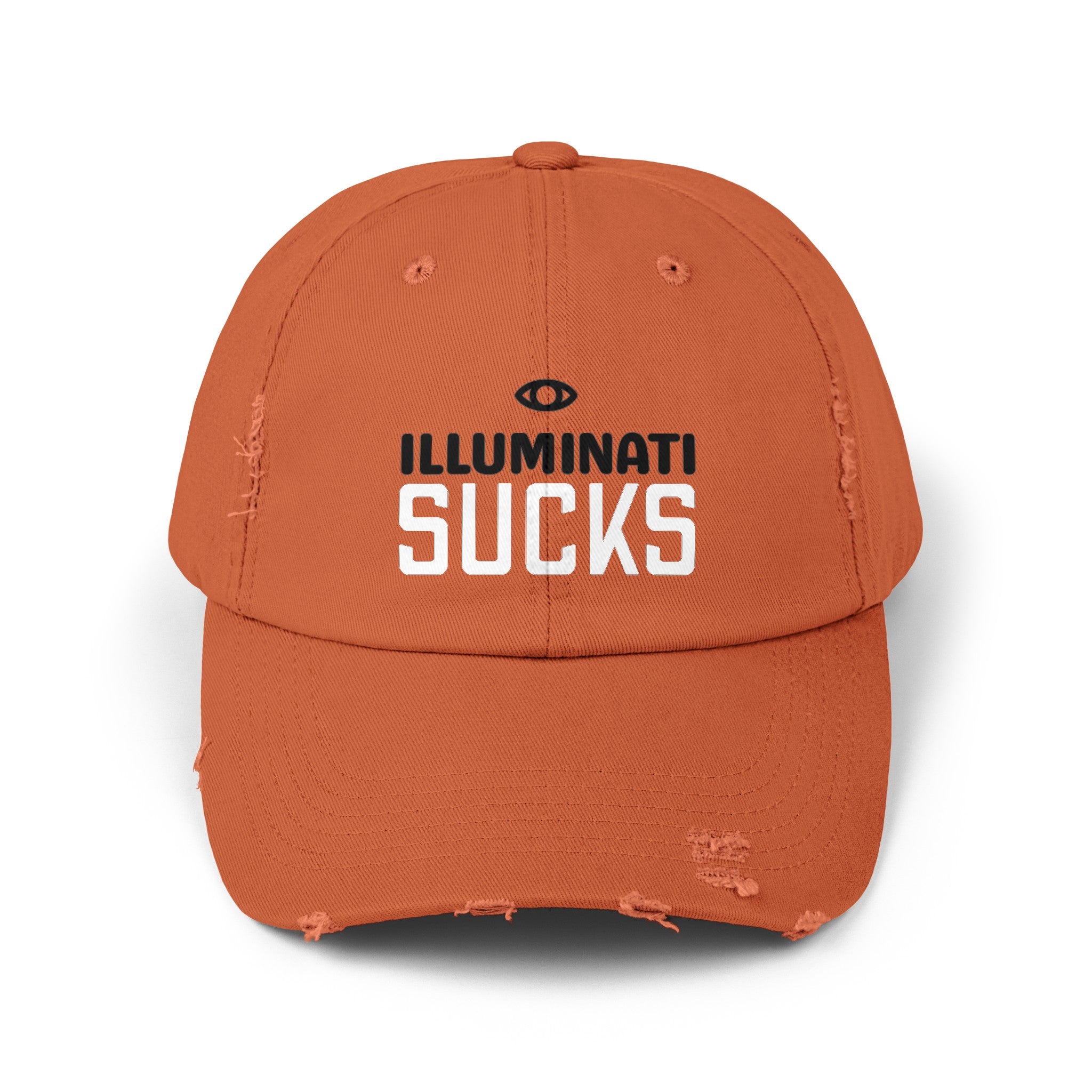 Illuminati Sucks (2 versions) – Unisex Distressed Cap