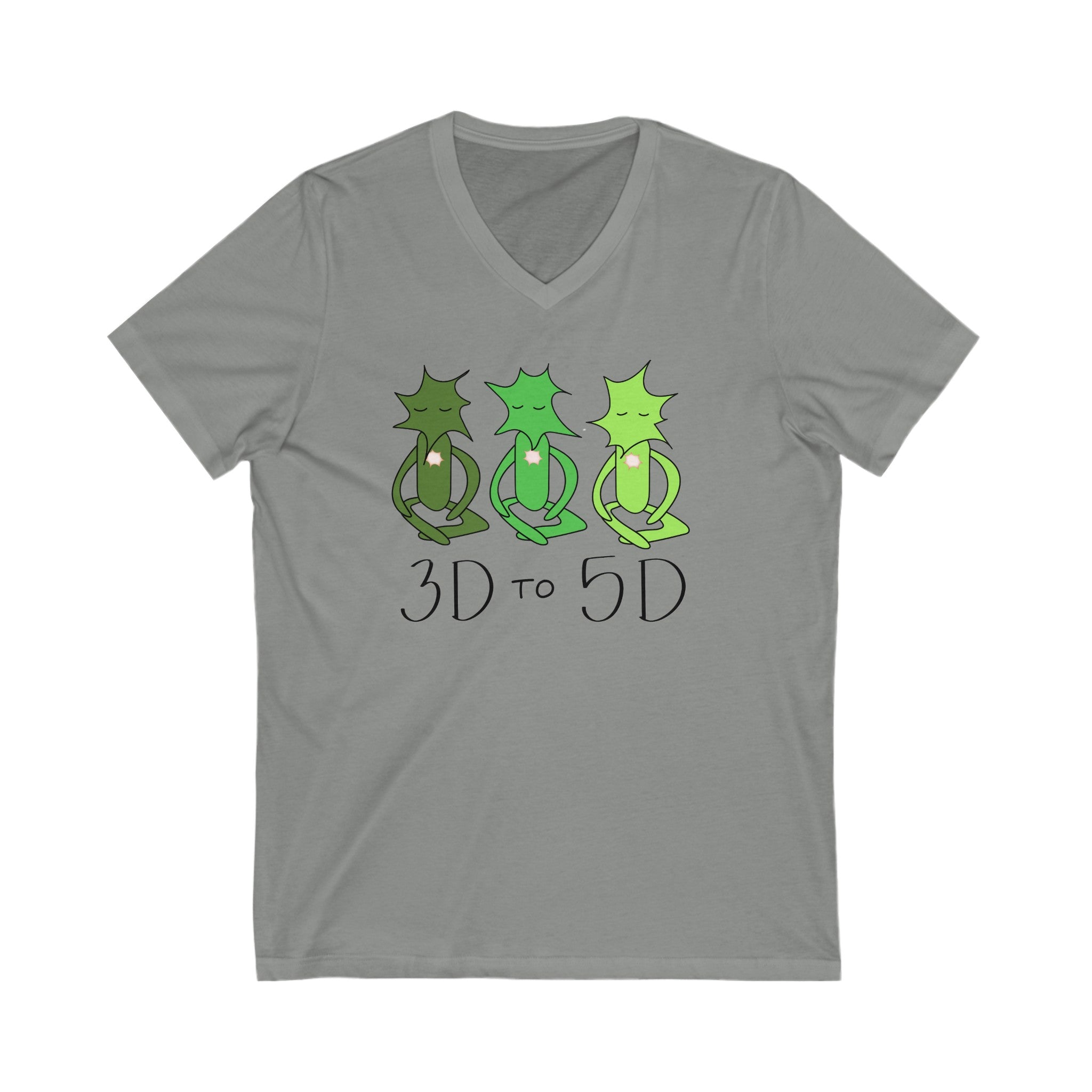 3D to 5D – Evolved Guys – Unisex SOFT V-Neck Jersey Short Sleeve Tee